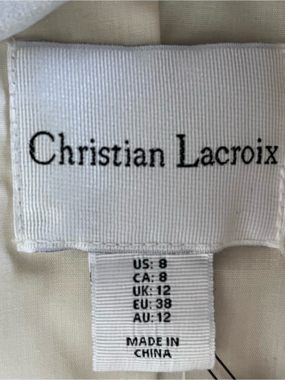 Christian Lacroix Embroidered Quilted Cream Jacket Cross Stitch Floral Detail 8 - Picture 6 of 7